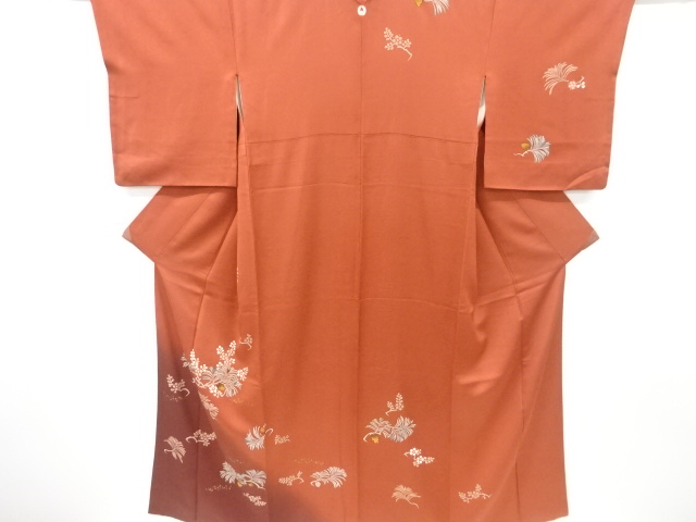 JAPANESE KIMONO / VINTAGE HOMONGI / SILK / PINECONE